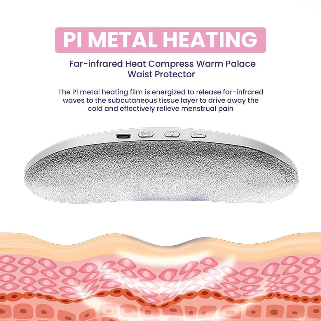 2-in-1 Period Pain Relief Belt & Heating Massager